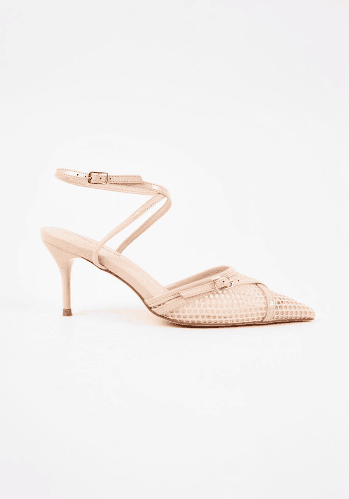 Γυναικεία Γόβα Μπεζ Δερματινη κωδ:3066