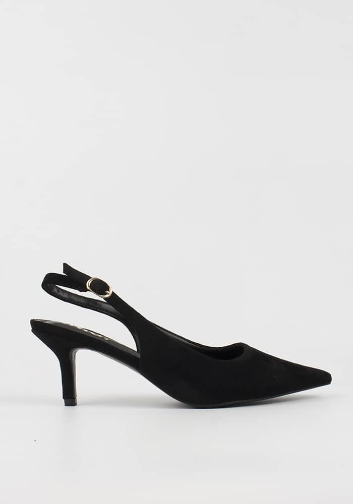 Γυναικεία SLINGBACK Μαύρο Suede κωδ:5206