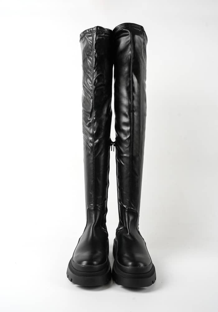 Γυναικεία Μποτα Μαυρη Δερματινη κωδ:706-2