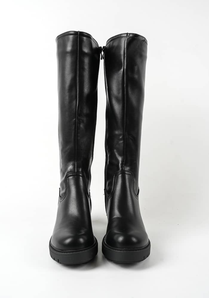 Γυναικεία Μποτα Μαυρη Δερματινη κωδ:85-07