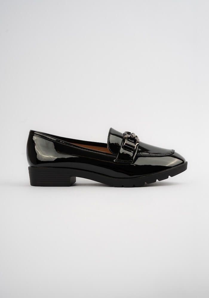 Γυναικείο Loafer Μαυρο Δερματίνη κωδ:88922-1