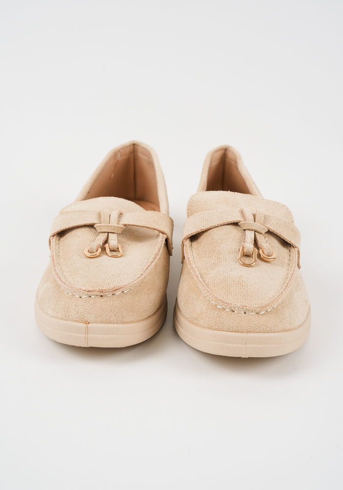 Γυναικείο Μοκασινι Μπεζ Suede κωδ:SQ-701