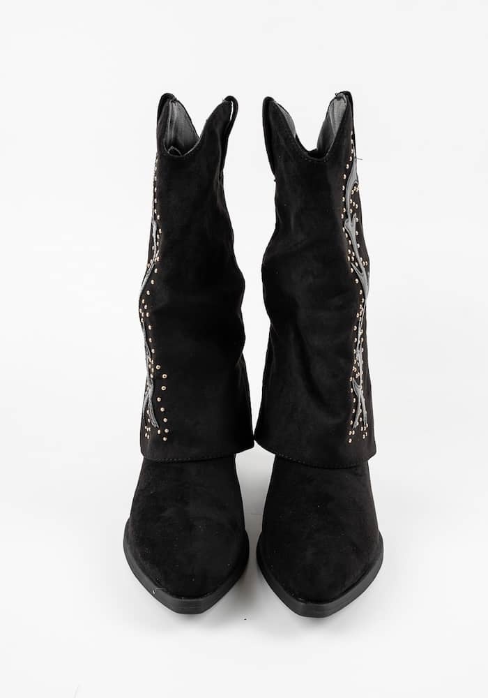 Γυναικείο Μποτακι Μαυρο Suede κωδ:RQ525