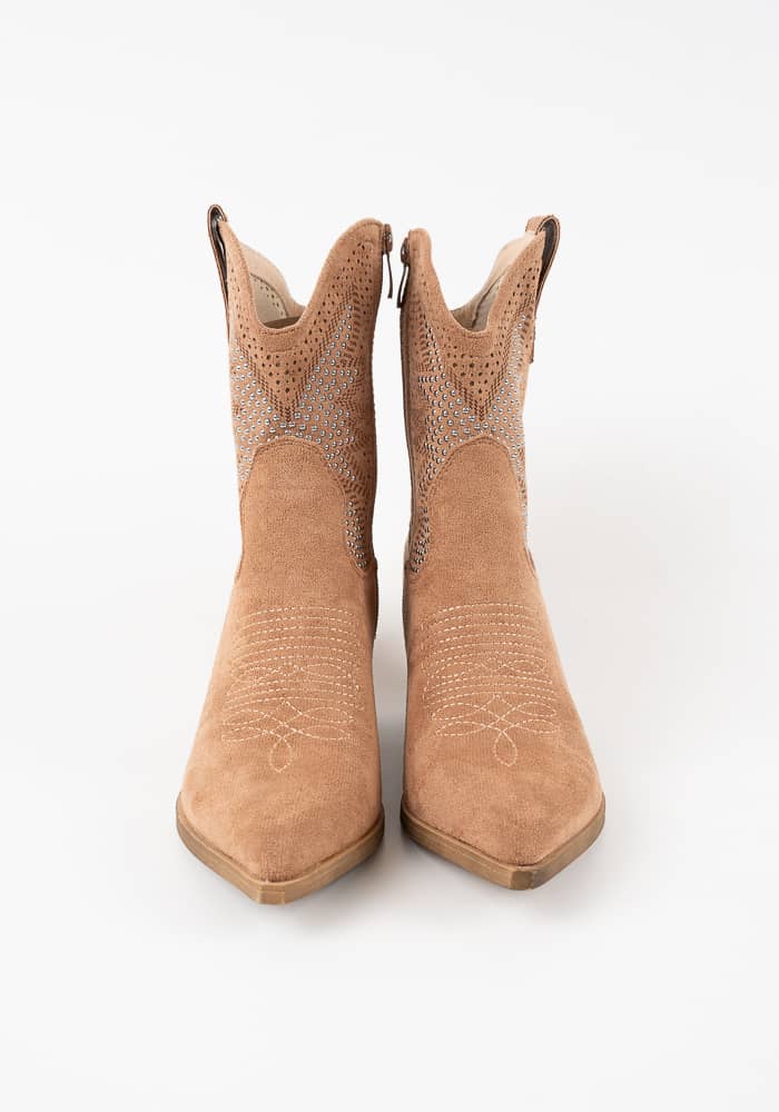 Γυναικείο Μποτακι Καμελ Suede κωδ:KL975