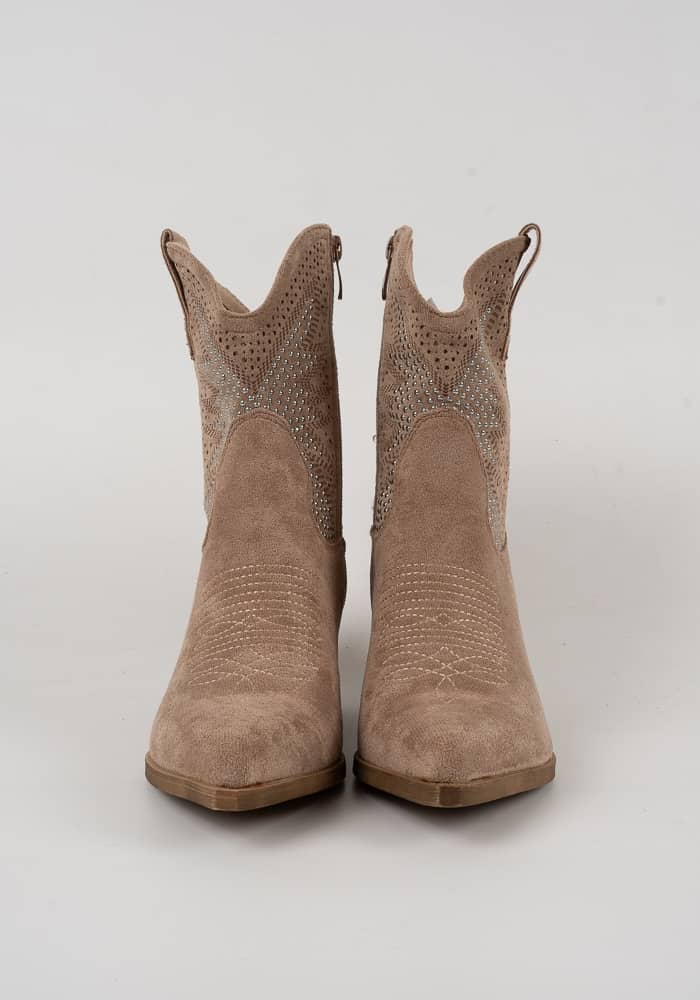 Γυναικείο Μποτακι Χακι Suede κωδ:KL975