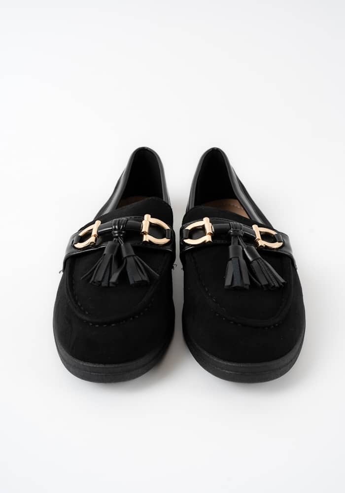 Γυναικείο Μοκασινι Μαυρο Suede κωδ:JN1058