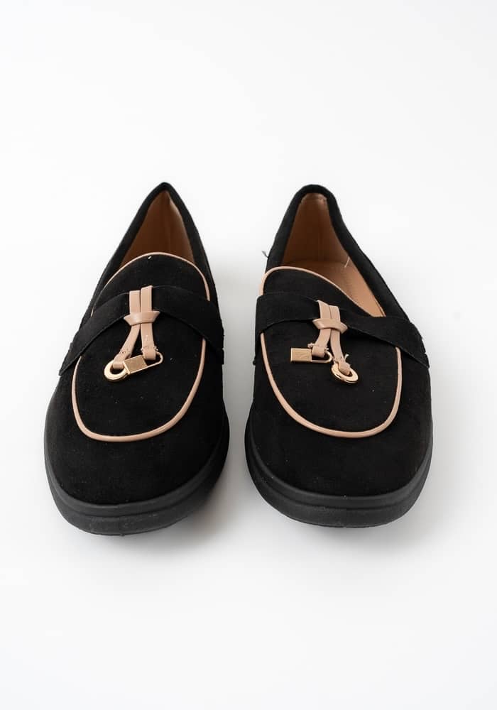 Γυναικείο Μοκασινι Μαύρο Suede κωδ:GO-283