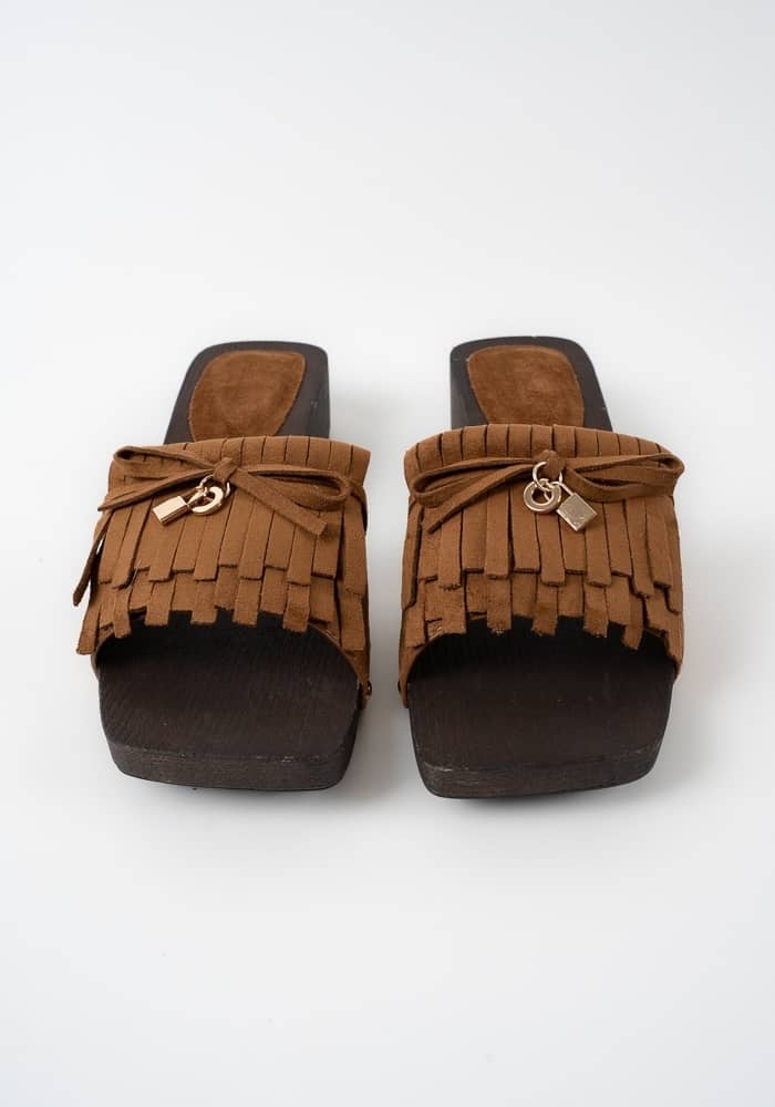 Γυναικείο Clogs Κάμελ κωδ:D-110