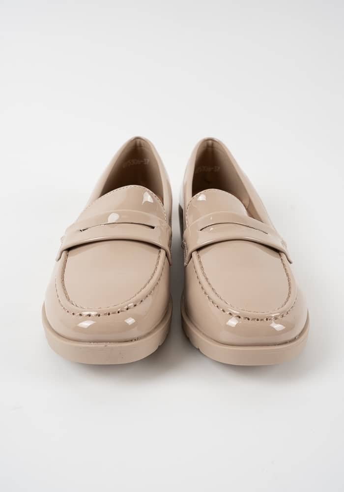 Γυναικείο Loafer Χακι Δερματίνη κωδ:QP5306