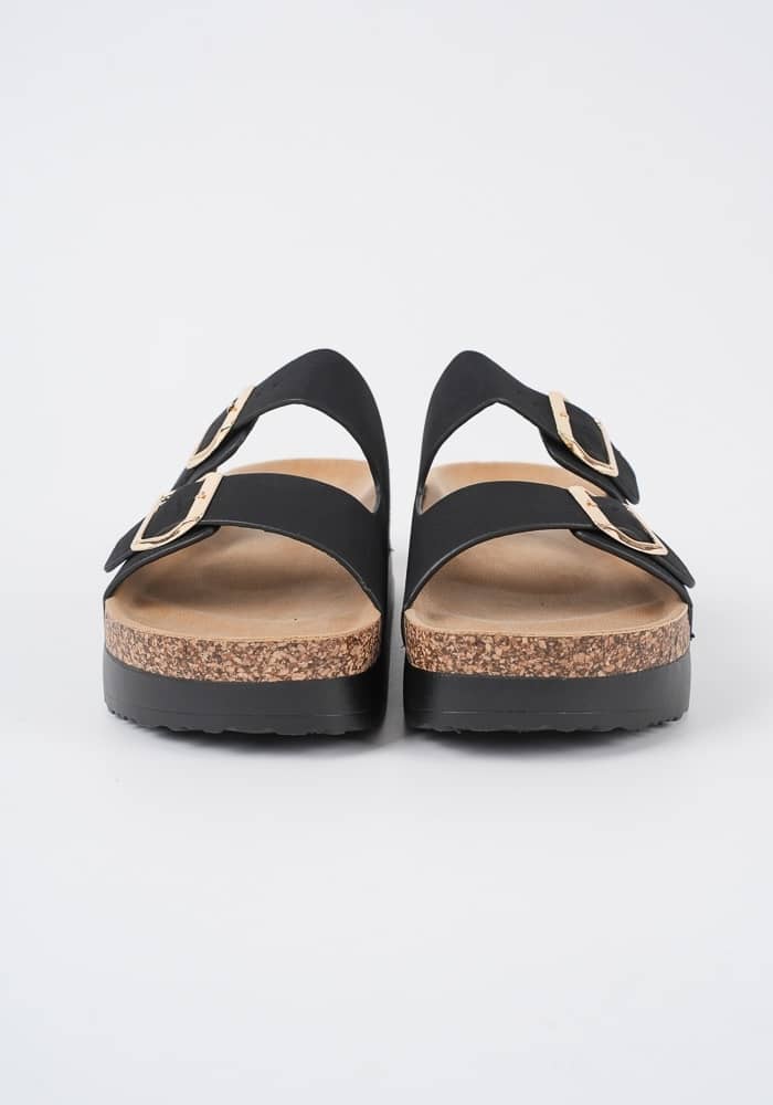 Γυναικειο Flatform Μαυρο Δερματινη κωδ:DM472