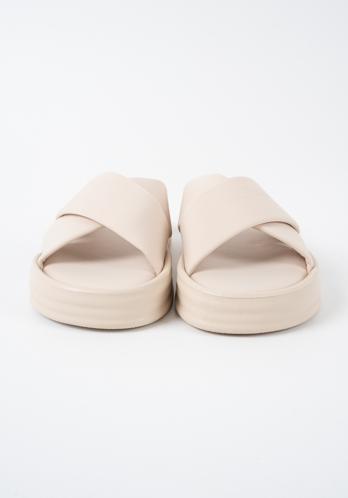 Γυναικειο Flatform Μπεζ Δερματινη κωδ:LS-23