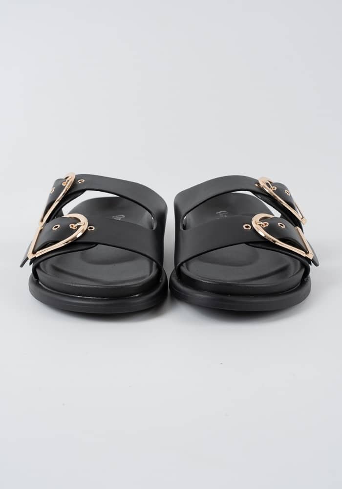 Γυναικειο Flatform Μαυρο Δερματινη κωδ:1-828