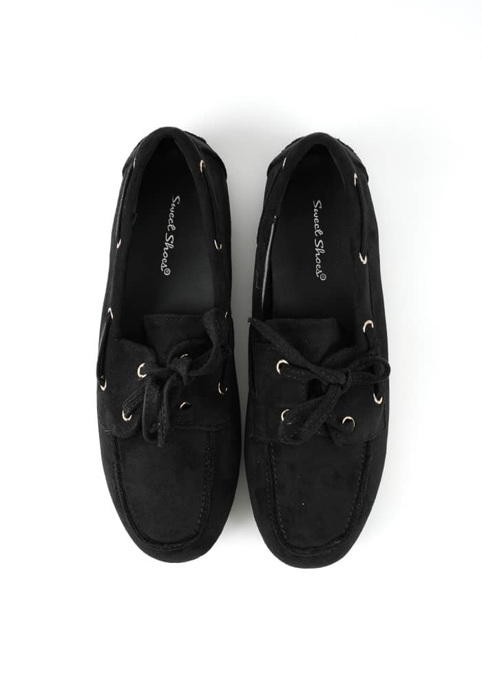Γυναικείο Μοκασινι Μαυρο Suede κωδ:9756