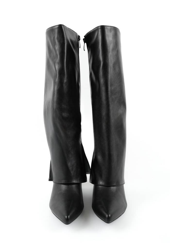 Γυναικεία Μπότα Μαύρη Δερματίνη κωδ:RXJ-300