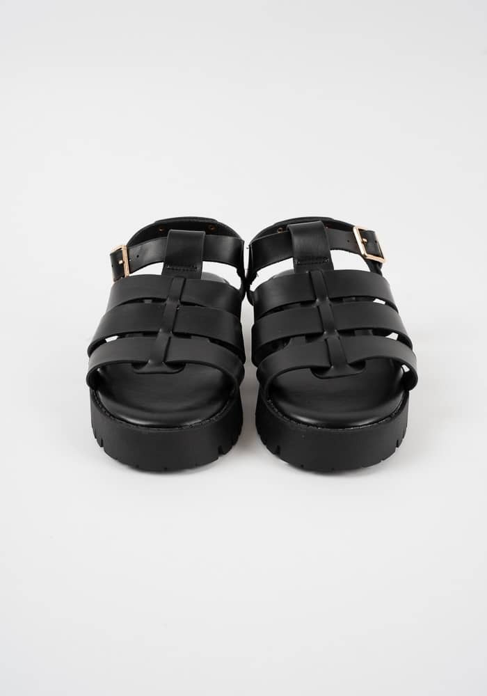 Γυναικειο Flatform Μαυρο Δερματινη κωδ:FL1901-1