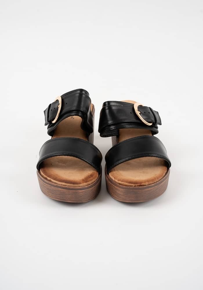 Γυναικειο Flatform Μαυρο Δερματινη κωδ:FL1912-1