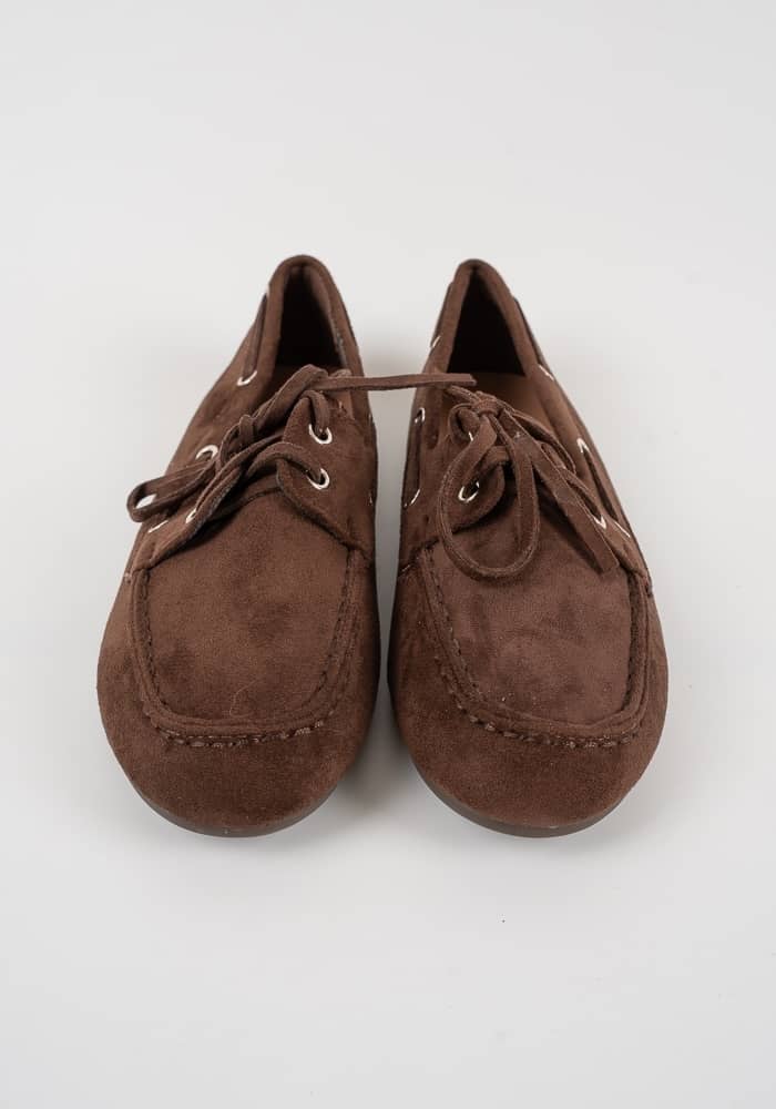 Γυναικείο Μοκασινι Καφε Suede κωδ:J0258