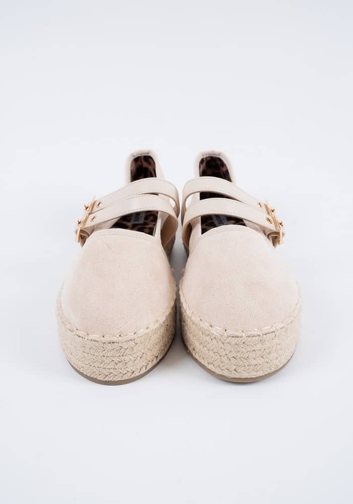 Γυναικεία Εσπαντρίγια Μπεζ Suede κωδ:2768CW