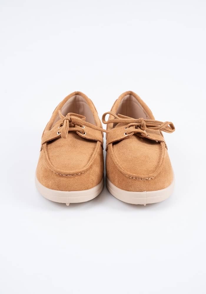 Γυναικείο Μοκασινι Κάμελ Suede κωδ:AM619