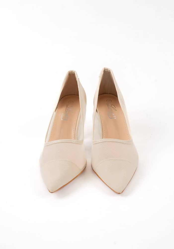 Γυναικεία Γόβα Μπεζ Δερματινη κωδ:3185