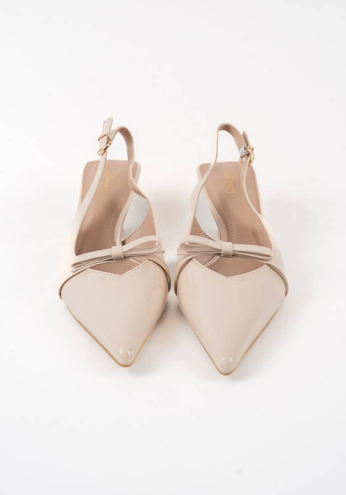 Γυναικεία Γόβα Μπεζ Δερματινη κωδ:Z-007