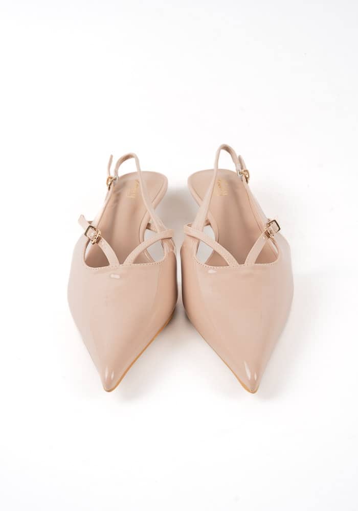 Γυναικεία Γόβα Μπεζ Δερματίνη κωδ:Z-010