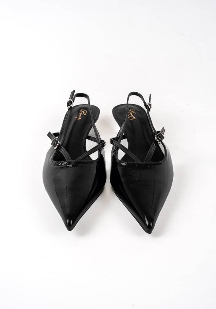 Γυναικεία Γόβα Μαυρο Δερματίνη κωδ:Z-010