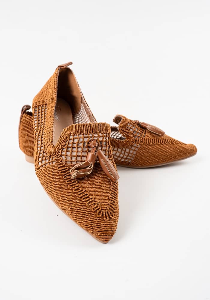 Γυναικείο Μοκασίνι  Καμελ Δερματίνη κωδ:E5528