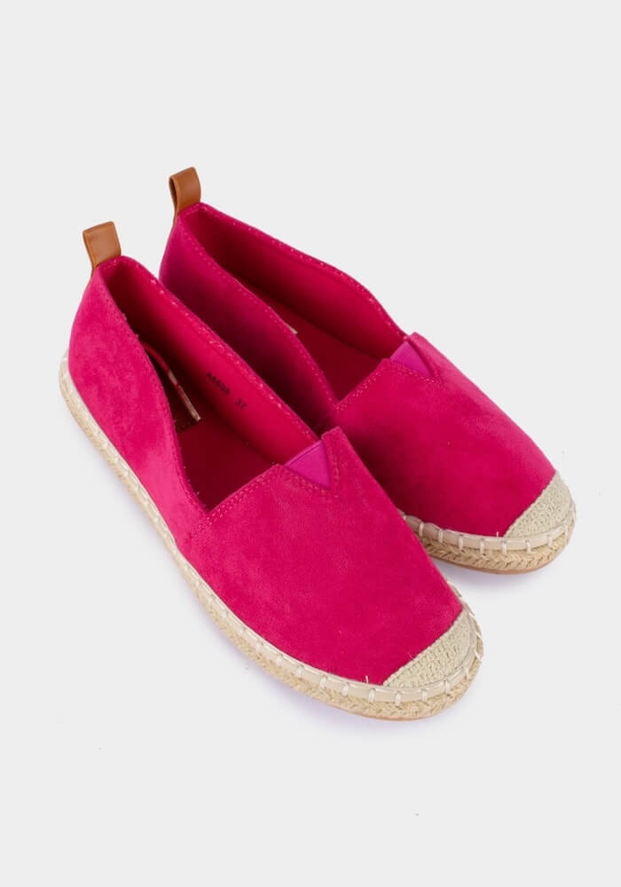 Γυναικεία Εσπαντρίγια Φουξια Suede κωδ:A8698