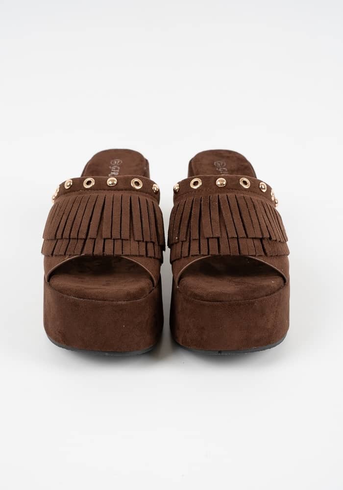 Γυναικειο Flatform Καφέ κωδ:HF-61