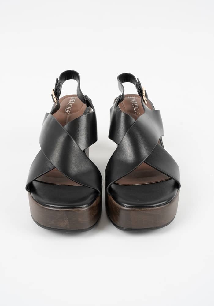 Γυναικειο Flatform Μαυρο Δερματινη κωδ:HF-83