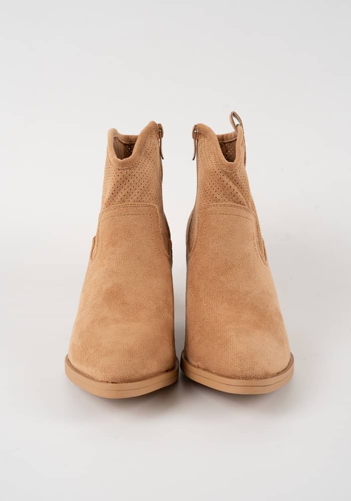 Γυναικείο Μποτακι Καμελ Suede κωδ:JH22-33
