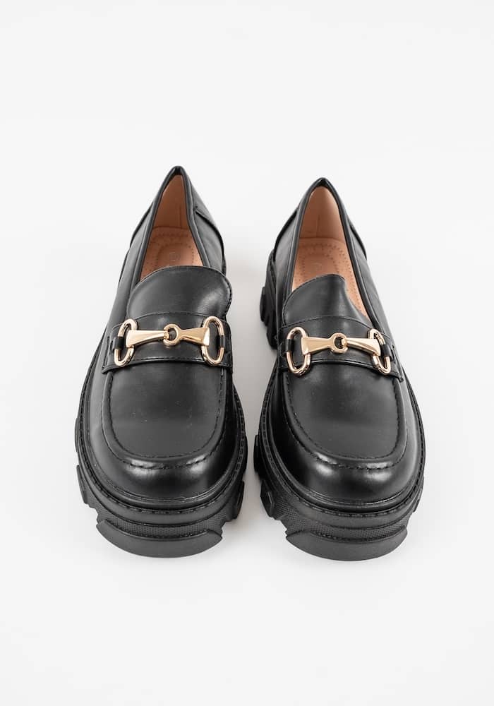 Γυναικείο Loafer Μαυρο Δερματίνη κωδ:LS71-6