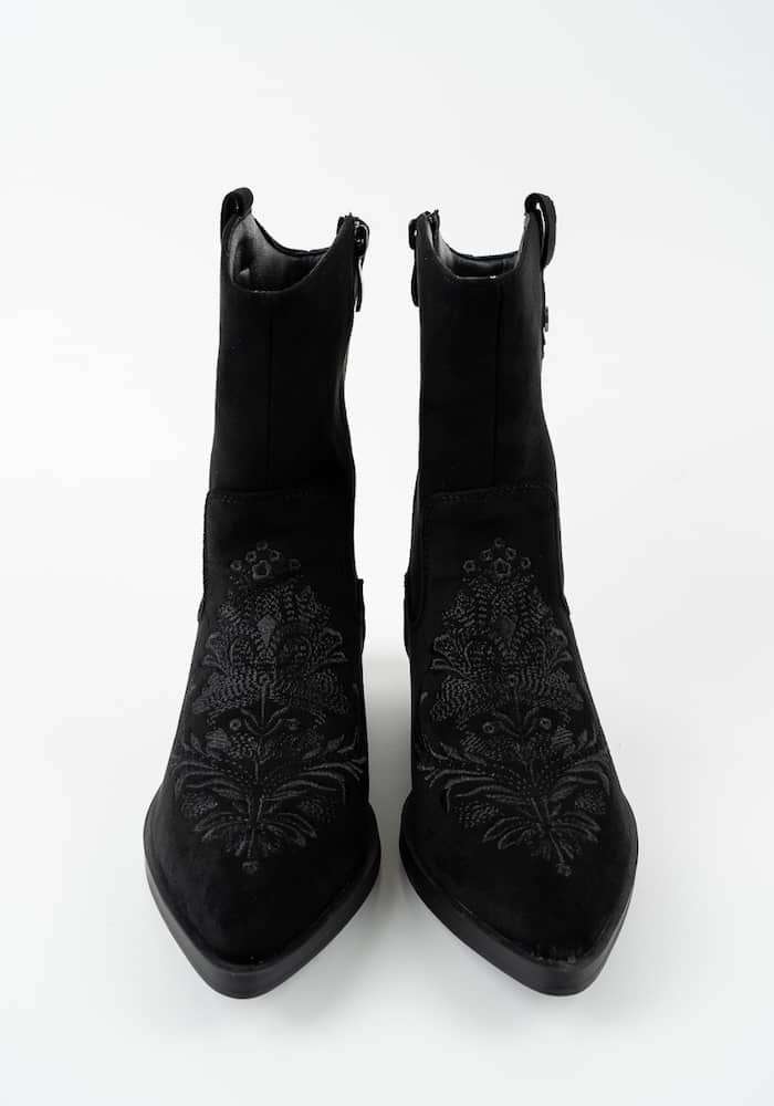 Γυναικείο Μποτακι Μαυρο Suede κωδ:M1509