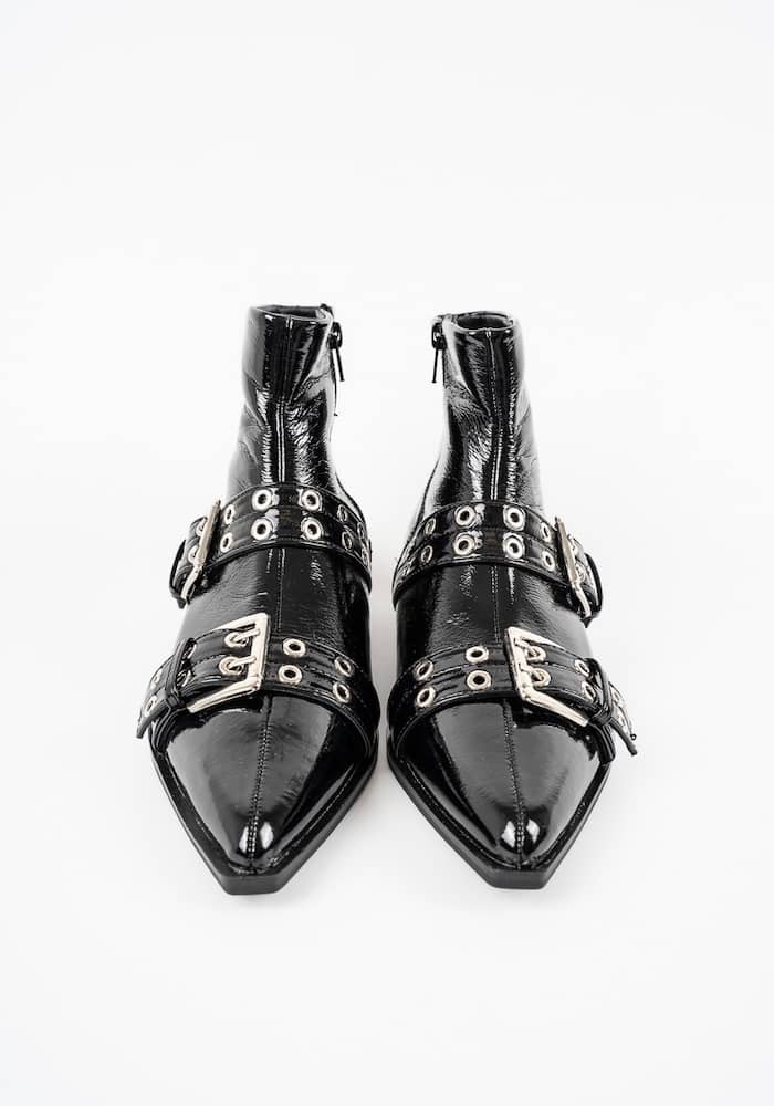 Γυναικείο Μποτάκι Μαύρο Δερματίνη κωδ:VB58329