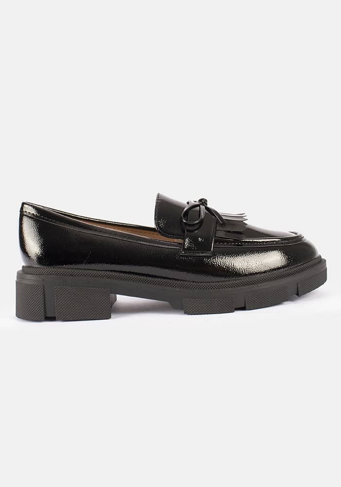 Γυναικείο Loafer Mαύρο Δερματίνη κωδ:G50-28